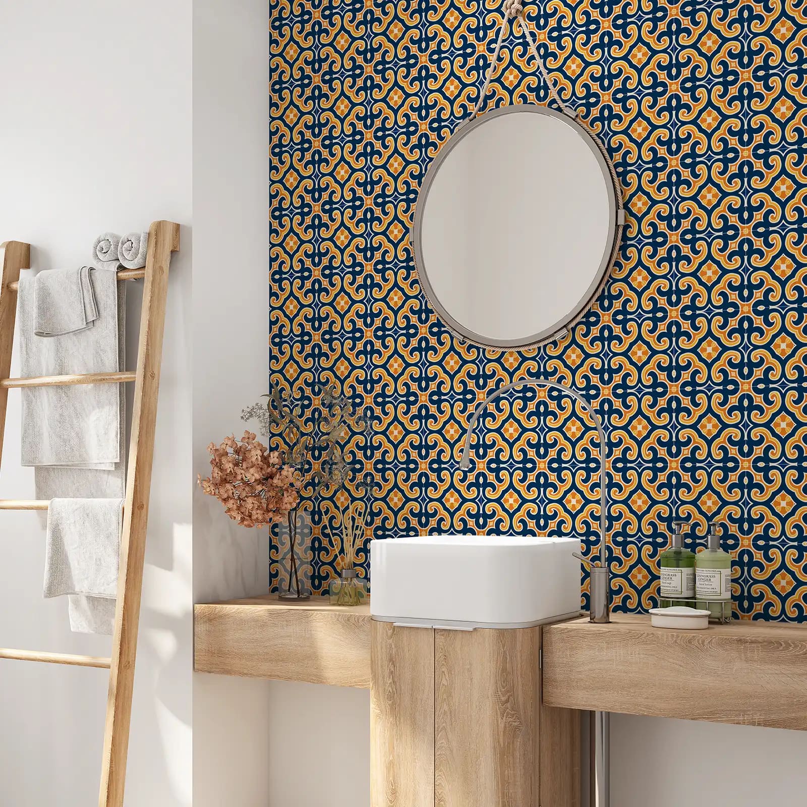 Peel and stick tile stickers - Turkish Seamless Design