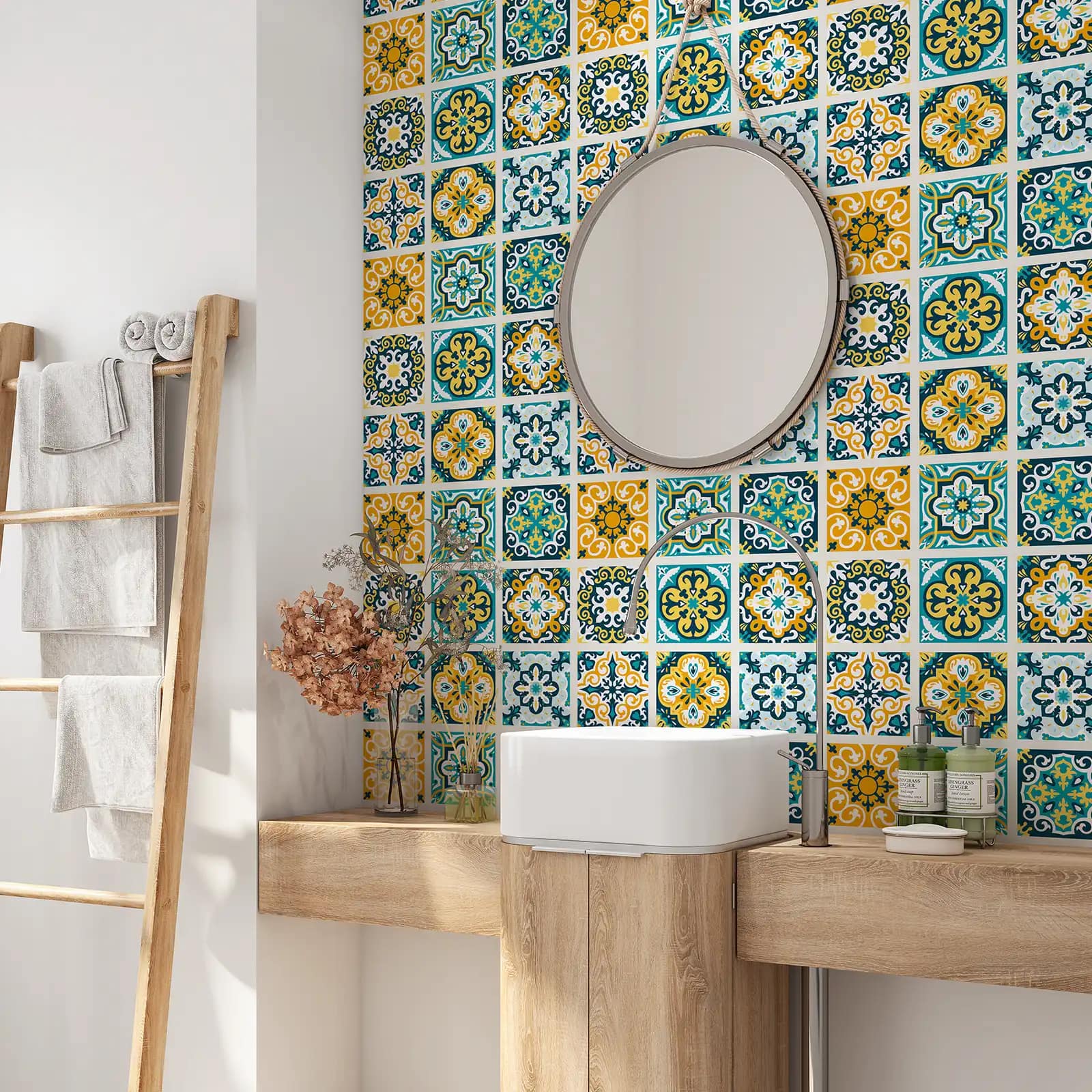 Peel and stick tile stickers - Moroccan Tile Mosaic Art