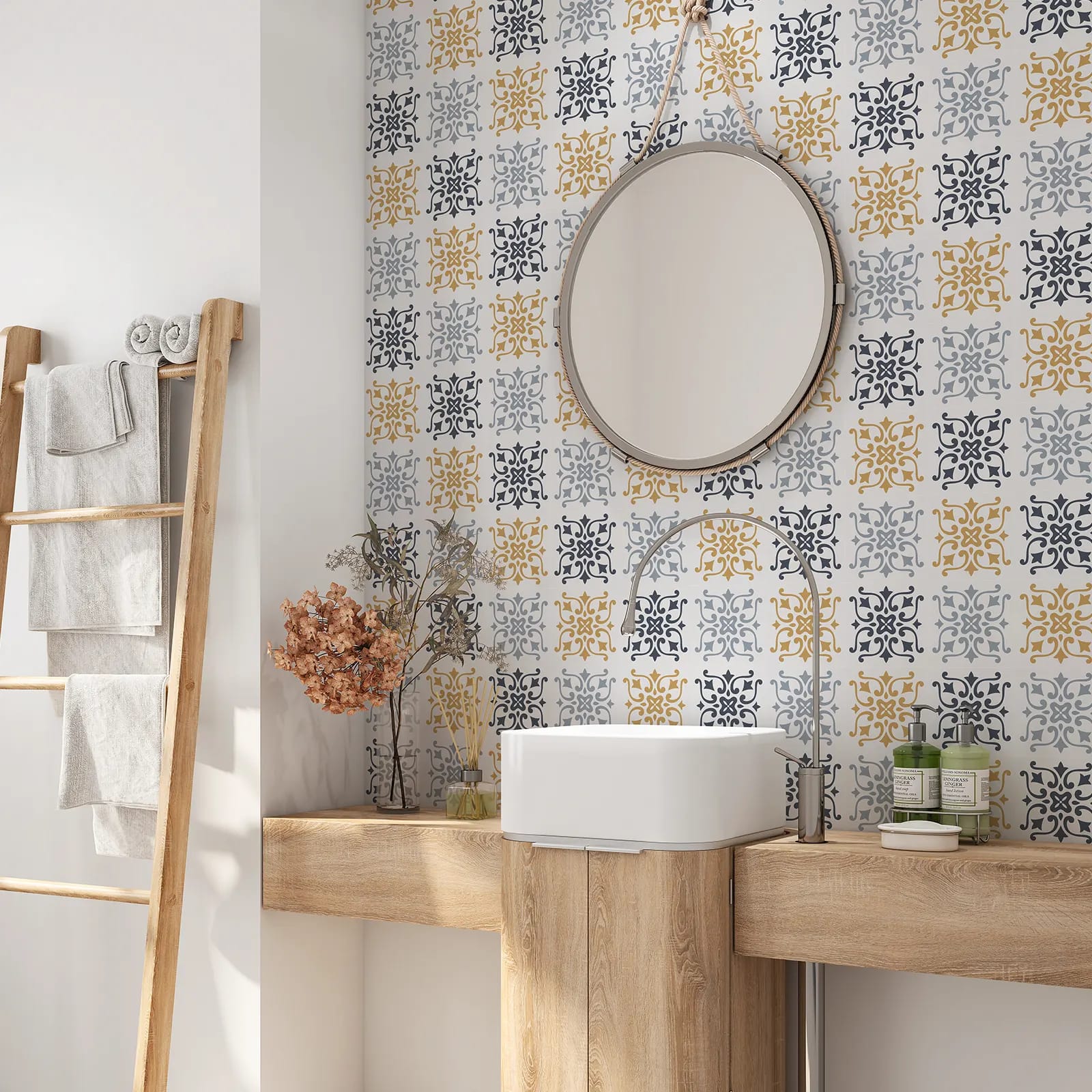 Peel and stick tile stickers - Turkish Ornamental Ceramic