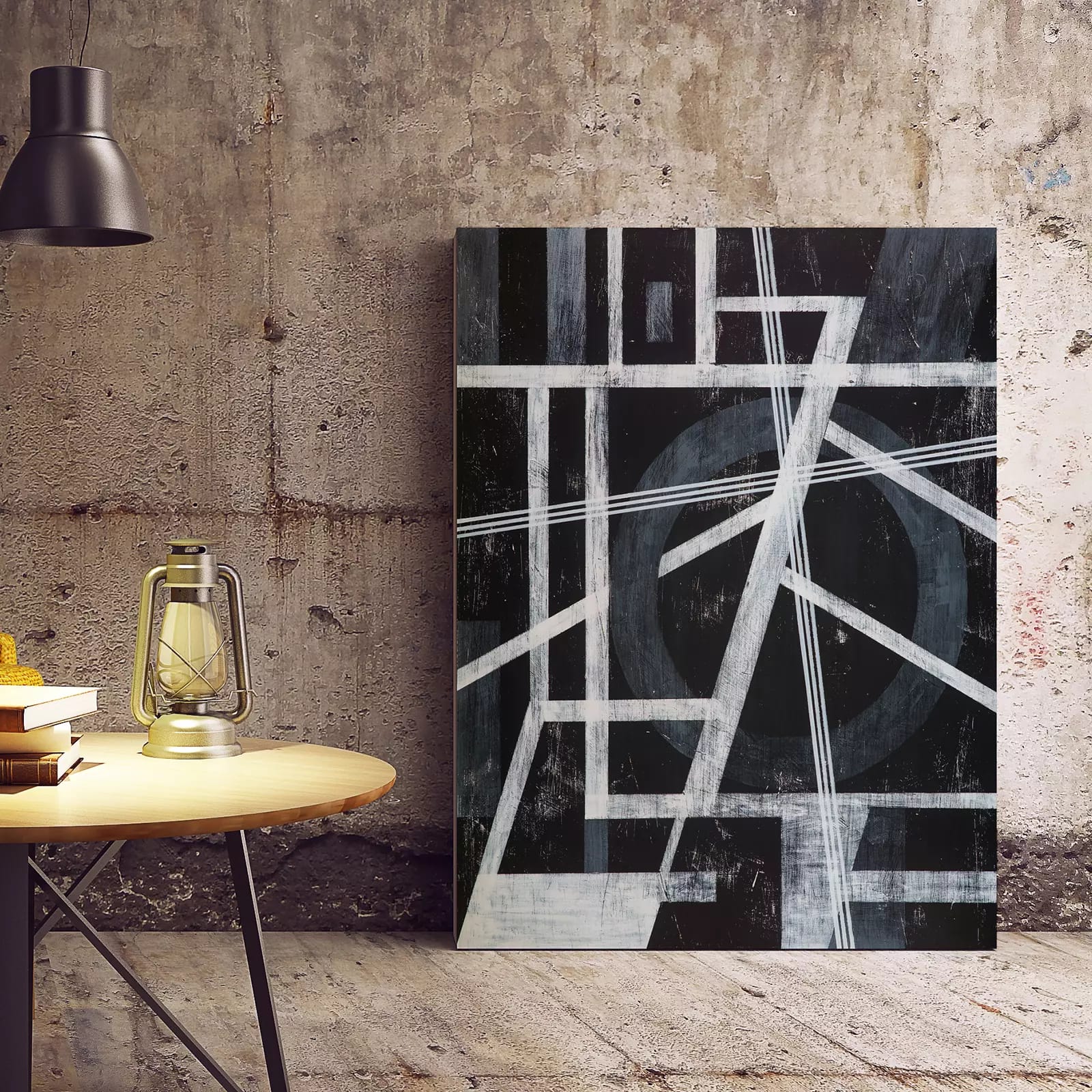 A Grungy Monochrome Painting