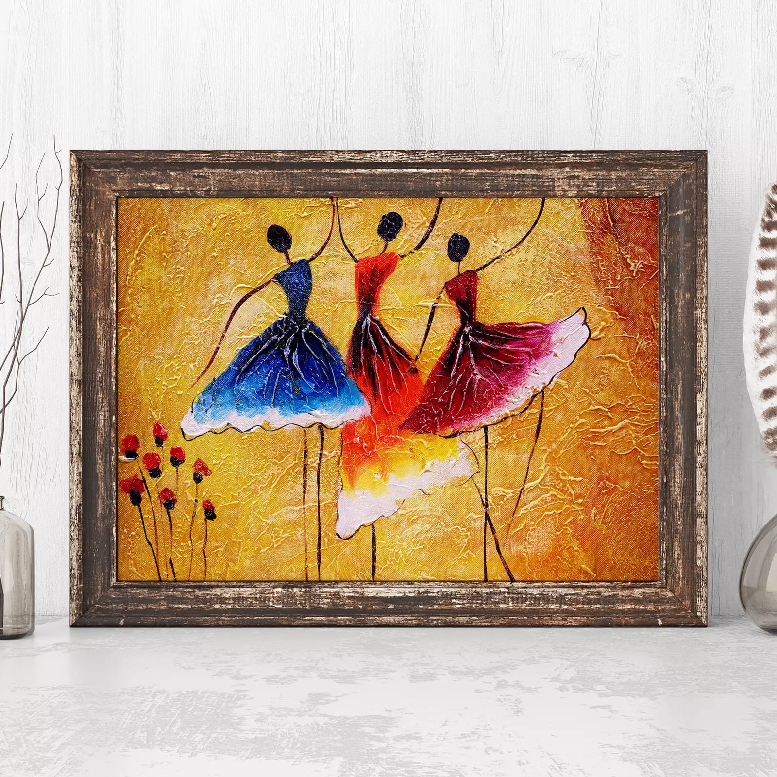 Oil Painting of Dancing Women