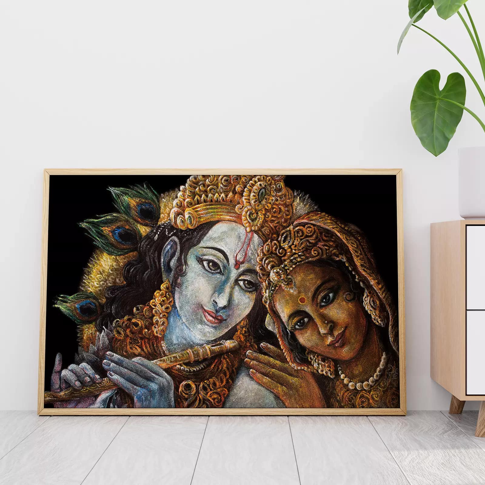 Divine Painting of Radha Krishna