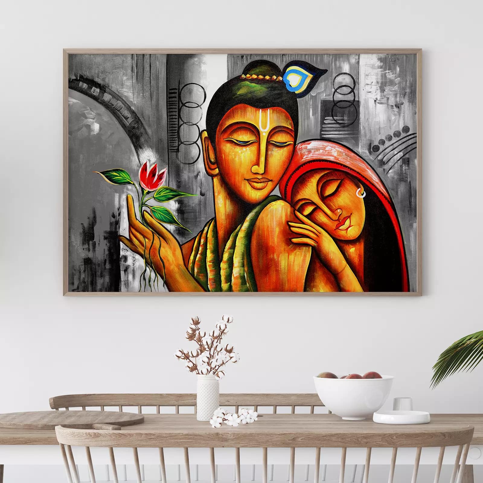 Lord Radha Krishna with flute